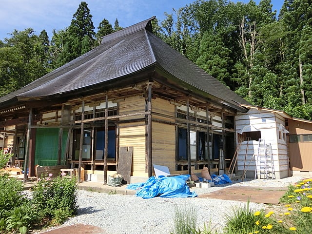 喜覚寺様　トイレ増築状況