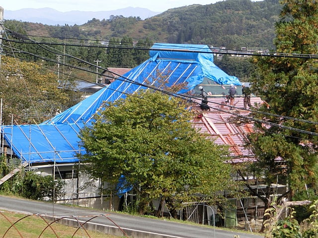 大沢寺様　銅板工事状況