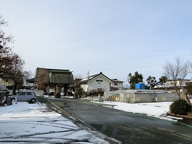 常安寺様の五重塔　基礎完成状況（右奥）