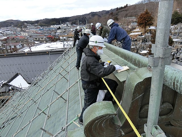 東円寺様　本堂除染作業風景