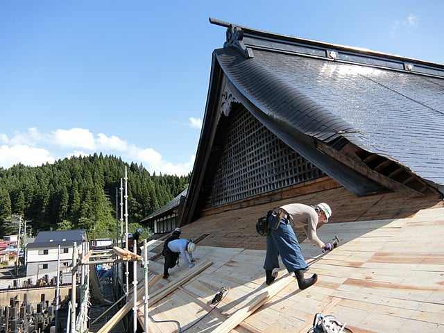 工事中の宝昌寺（ほうしょうじ）様