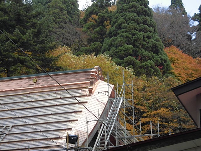 工事中の廣徳寺様本堂