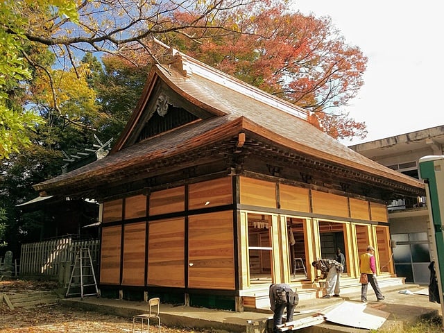 熊野神社様　拝殿大リノベーション工事