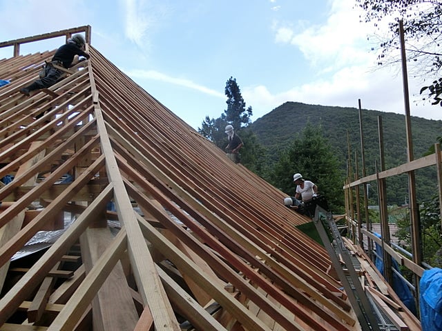 自牧寺様の屋根造作