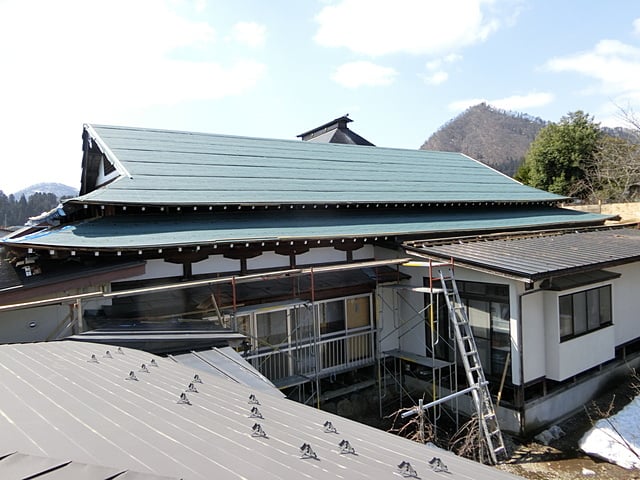 長泉寺様庫裡改修工事（屋根木工事完成状況）