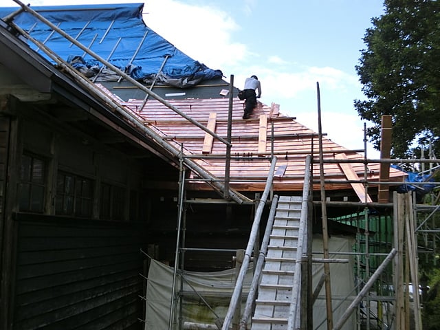 龍源寺様　屋根銅板葺き