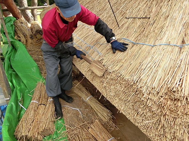 仙翁寺様　茅屋根全面葺き替え工事