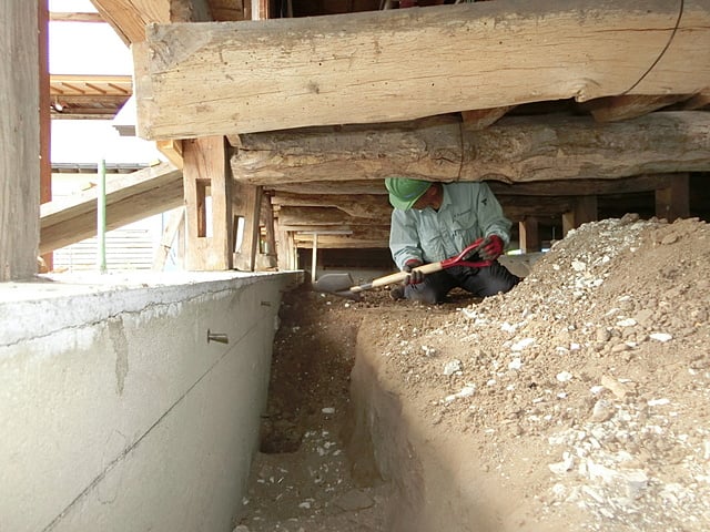 喜覚寺様　基礎改修状況